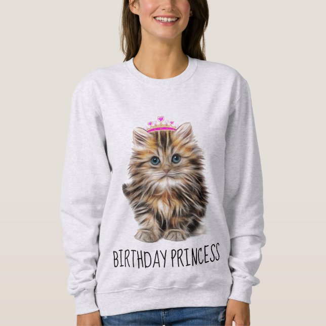 Damas Camisetas de gato de cumpleaños, PRINCESA de (Anverso)