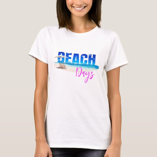 Damas Casuales de la Playa de las Camisetas de Ver (Anverso)