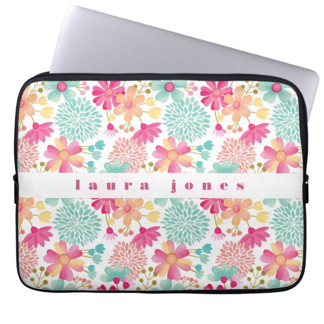 Damas Chicas Funda de nombres florales pintadas (Frente)