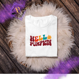 Damas de camisetas saludo calabaza