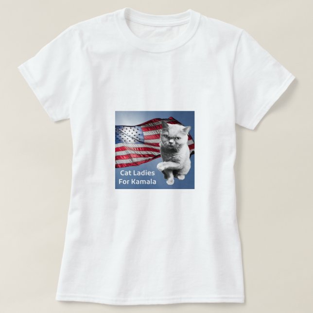 Damas de gato por camiseta de Kamala (Diseño del anverso)