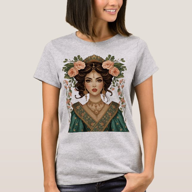 Damas de la Flor Doble | Camiseta Trasera de Arte  (Anverso)