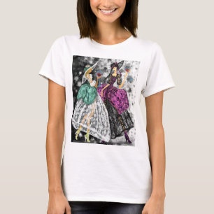 Damas De Lace Vestidas Modernas Camiseta