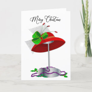 Damas de sombrero rojo de Navidad Sombrero en sopo