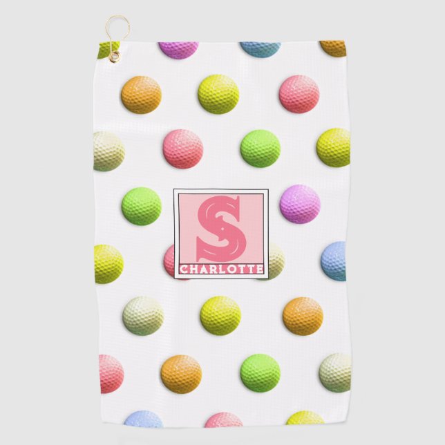 Damas Golf Toalla de Golf Monogramada (Anverso)