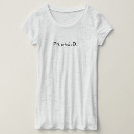 Damas Graduado de PhD para camisetas finalizadas