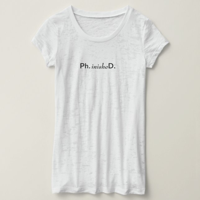 Damas Graduado de PhD para camisetas finalizadas (Anverso del diseño)
