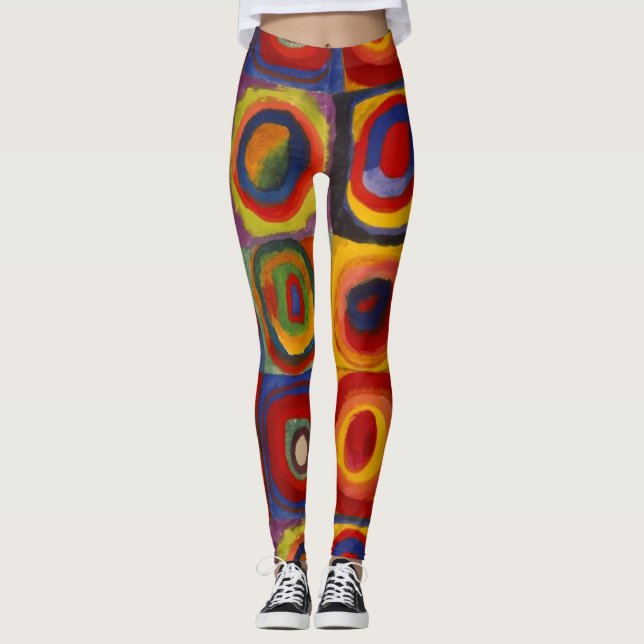 Damas Leggings con plazas de Kandinsky (Anverso)