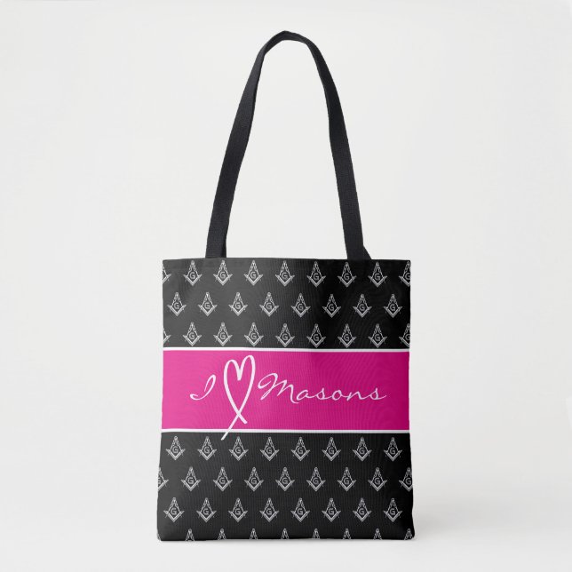 Damas masónicas Regalos nocturnos | Bolsas de toca (Anverso)