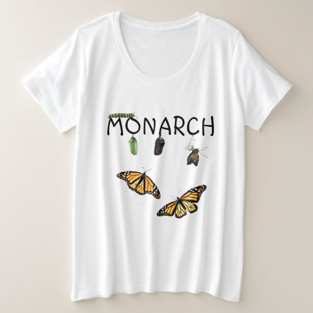 Damas Plus tamaño Ball Tee Monarch Ciclo de vida (Anverso del diseño)