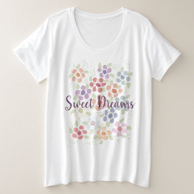 Damas Sueños Dulces Camisa Florida (Anverso del diseño)