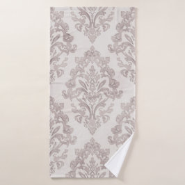 Damasco acuarela clásico floral suave taupe
