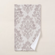 Damasco acuarela clásico floral suave taupe