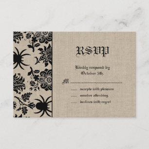 Damasco araña en Burlap RSVP