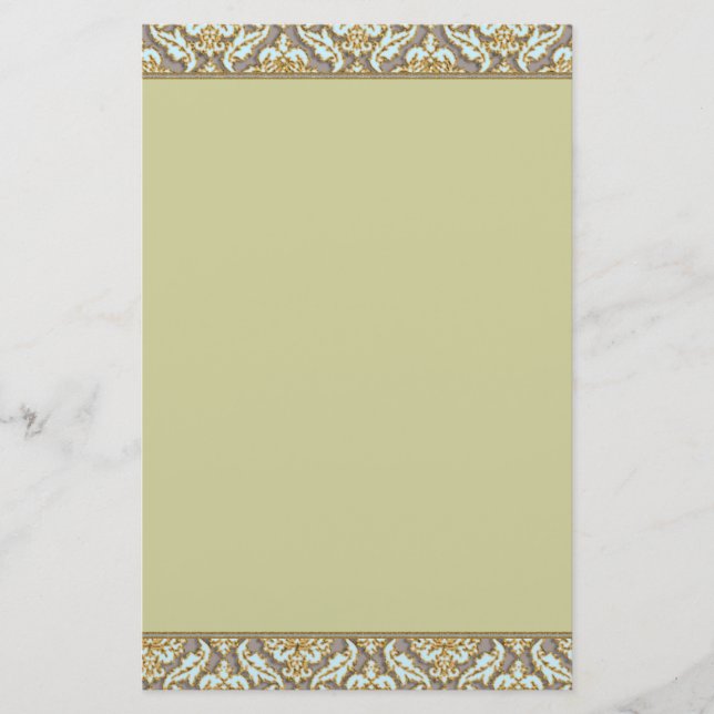 Damasco azul y gris 100% de papel reciclado (Anverso)