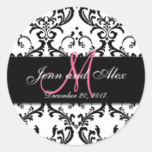 Damasco blanco negro salva a los Pegatinas de cita