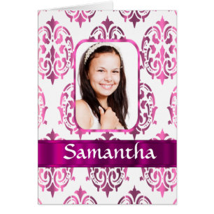 Damasco blanco y rosa