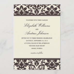 DAMASCO CLÁSICO   INVITACIÓN DE BODAS