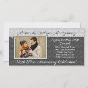 Damasco de 25 años de plata con foto