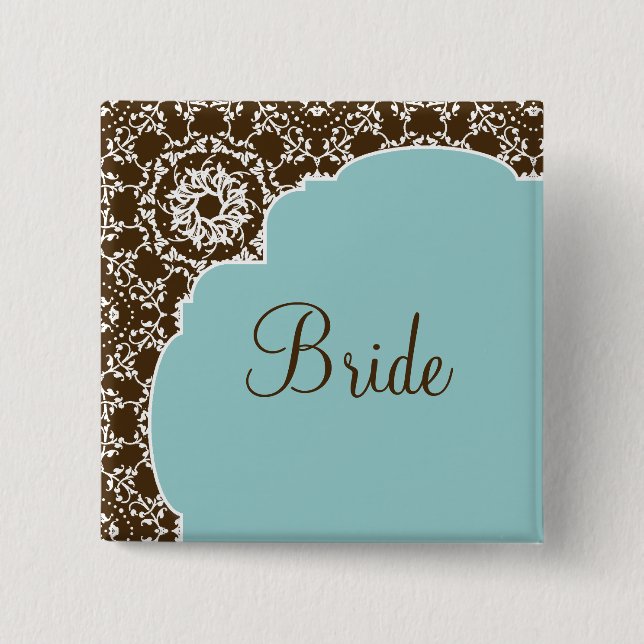 Damasco de AnnaLiese - botón nupcial azul del (Anverso)