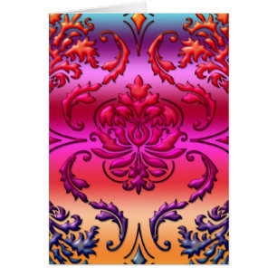 Damasco de diamantes, reverso de arco iris #5