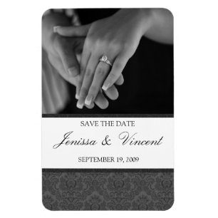 Damasco de época Guardar el imán de fecha 4" x 6"