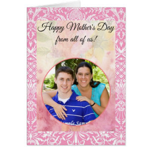 Damasco de época victoriana de la piña rosa de Fuc