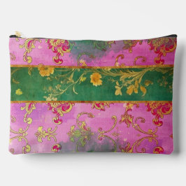 Damasco de grunge rosado salvaje - Bolsa cosmética