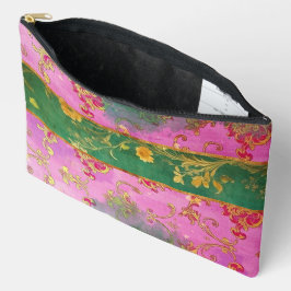 Damasco de grunge rosado salvaje - Bolsa cosmética