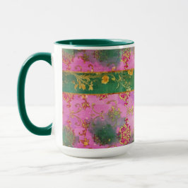 Damasco de Grunge Rosado Salvaje - Mug, Copa