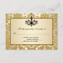 Damasco de oro, tarjeta de respuesta del Boda de c