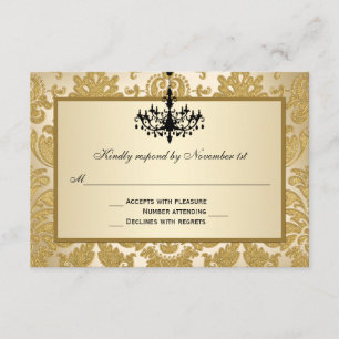 Damasco de oro, tarjeta de respuesta del Boda de c