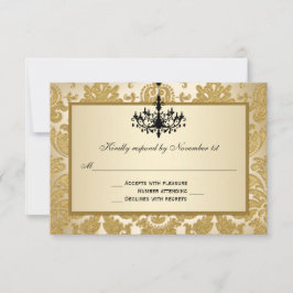 Damasco de oro, tarjeta de respuesta del Boda de c