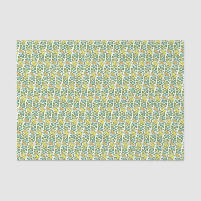 damasco de papel pintado con motivos florales en e (Anverso)