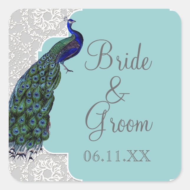 Damasco de pavo real AnnaLiese - Sello de coincide (Anverso)