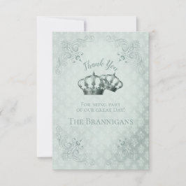 Damasco de seda - Tarjeta de agradecimiento de inv