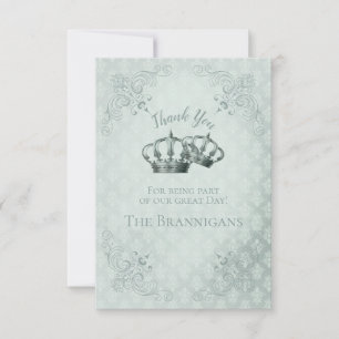 Damasco de seda - Tarjeta de agradecimiento de inv