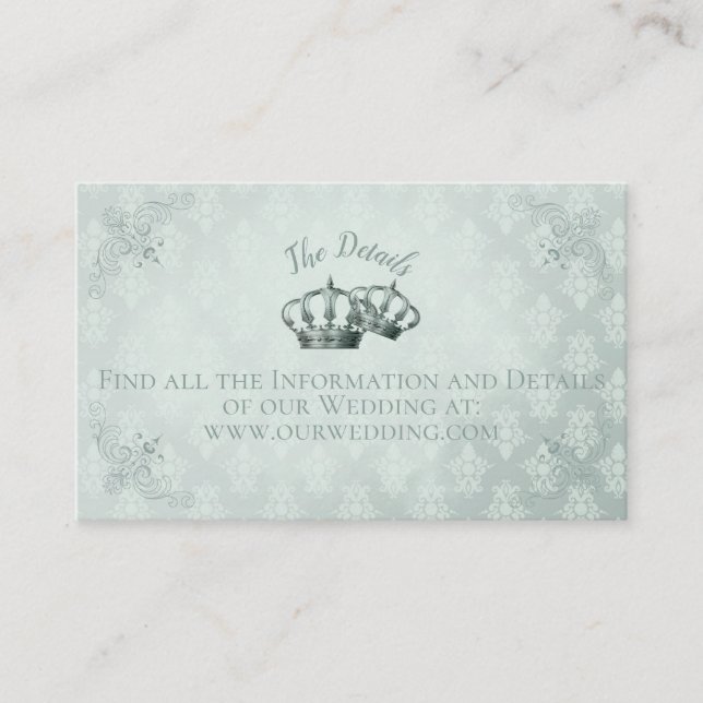 Damasco de seda - Tarjeta de detalle del Boda (Anverso)