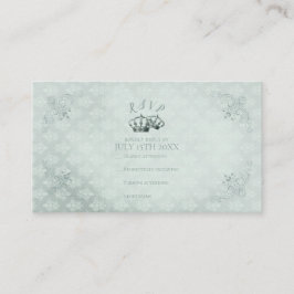 Damasco de seda - Tarjeta RSVP de boda