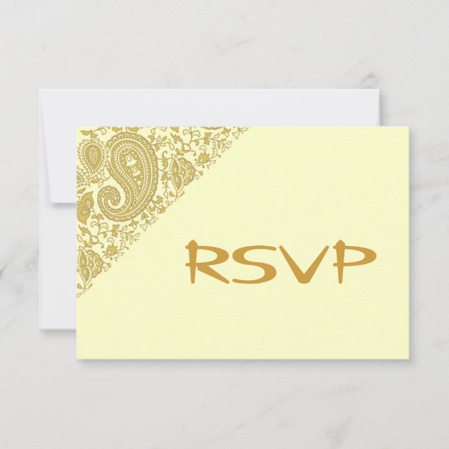 Damasco indio dorado RSVP (Anverso)
