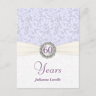 Damasco Lavender invitaciones a fiesta de cumpleañ