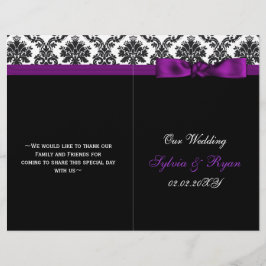 damasco, libro de cinta morada plegado Programa de