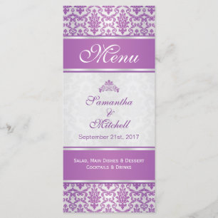 damasco morado en el menú de plata