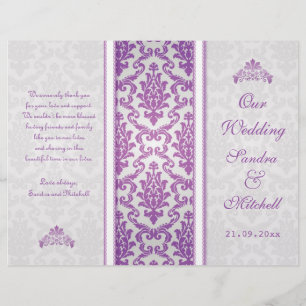 Damasco morado en el programa de bodas de plata