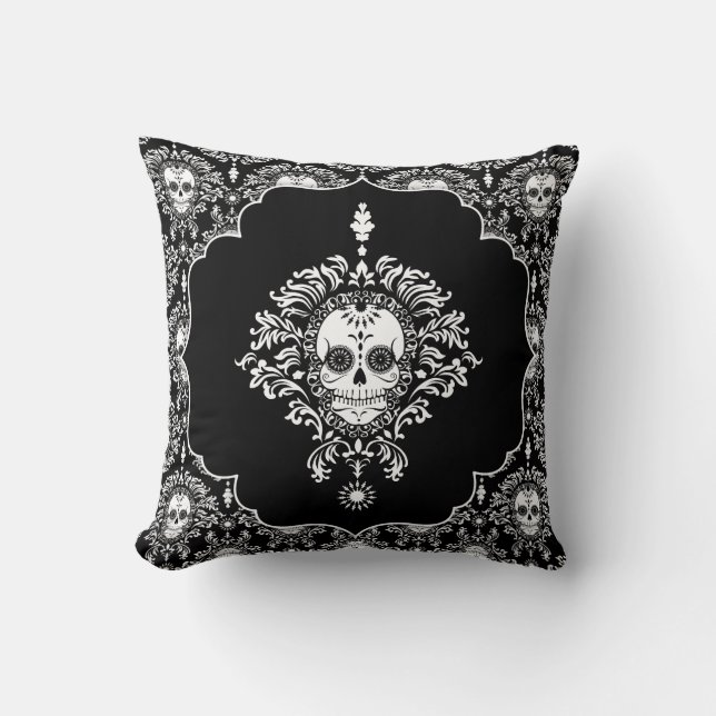 Damasco muerto - Cojín decorativo elegante de los (Anverso)