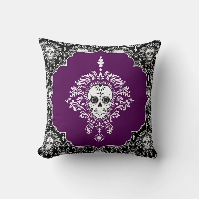 Damasco muerto - Cojín decorativo elegante de los (Anverso)