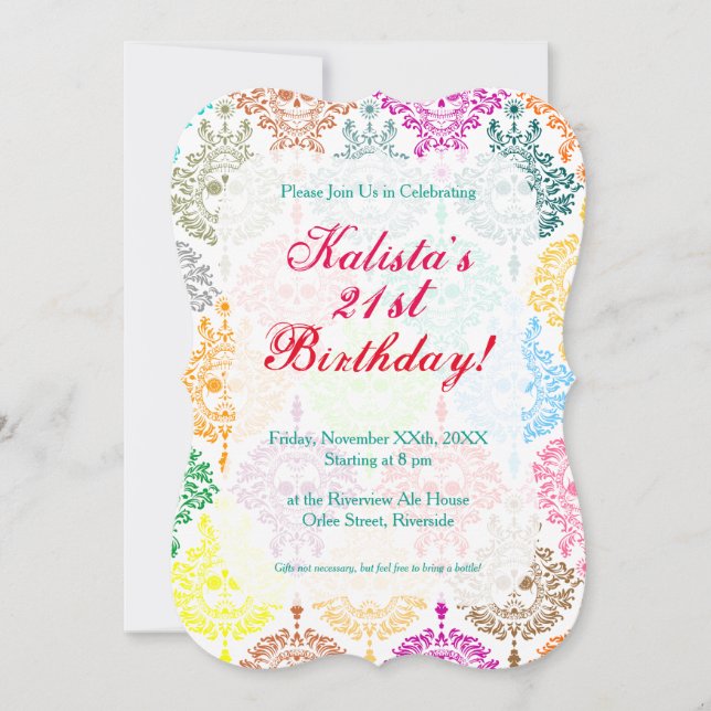 Damasco Muerto - Invitaciones de Personalizados de (Anverso)