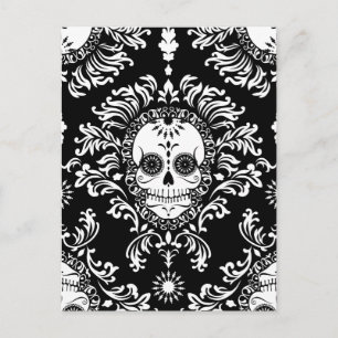 Damasco muerto - postal de la Moda del cráneo de a