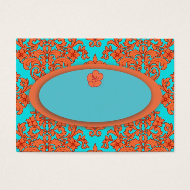 Damasco naranja y turquesa (Frente)