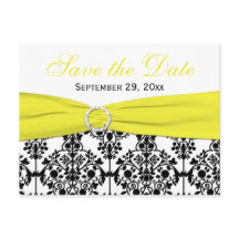 Damasco negro, blanco, amarillo salva la tarjeta d